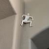 "Frightened" Figurine Corner Wall Decor 3D Adhesive Climbing Man Statue Sculpture Home Office Wall Ornament Climbing Enthusiasts