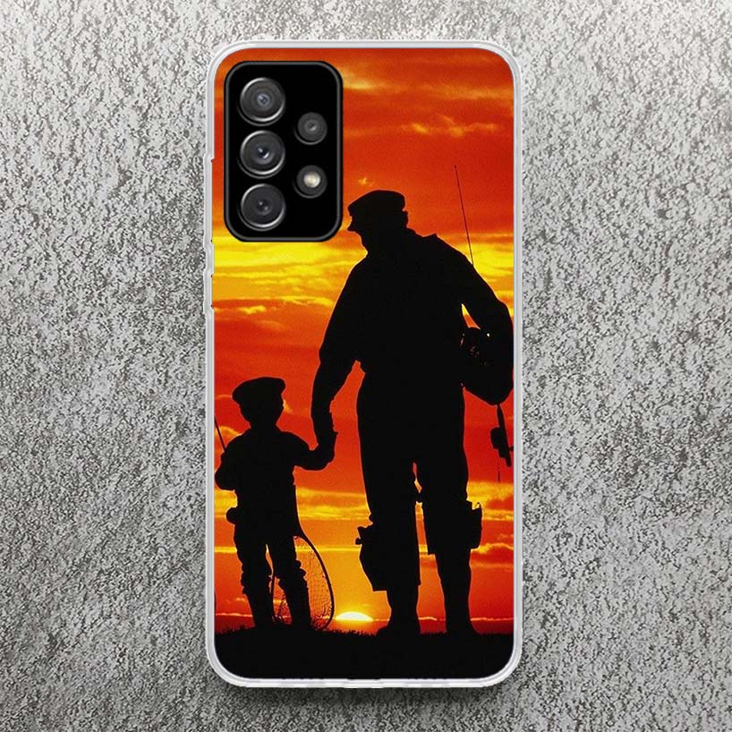 Hunting Fishing Man Print Soft Case for Samsung Galaxy A52 A51 A50 A42 A32 A22 A12 Phone Shell A41 A31 A21S 71 A30S A20S A10S A4