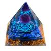 Авидора Оргонит Пирамида Силы, Натуральный Камень, Целебный Предмет, Кристалл, Фэн-шуй, Очищение, Лазурит, с Набором Подставок