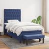 3136819 vidaXL Divan Bed with Mattress Blue 100x200 Cm Fabric