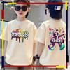 Новый классный и стильный топ с принтом Roblox для мужчин и женщин, с круглым вырезом