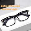New Square Large Frame Optical Glasses Men's and Women's Fashionable High-definition Anti Blue Light  Anti-radiation Glasses