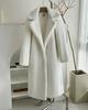 Belt autumn and winter mink coat women's medium and long mink fleece jacket large size cotton thickened imitation fur new