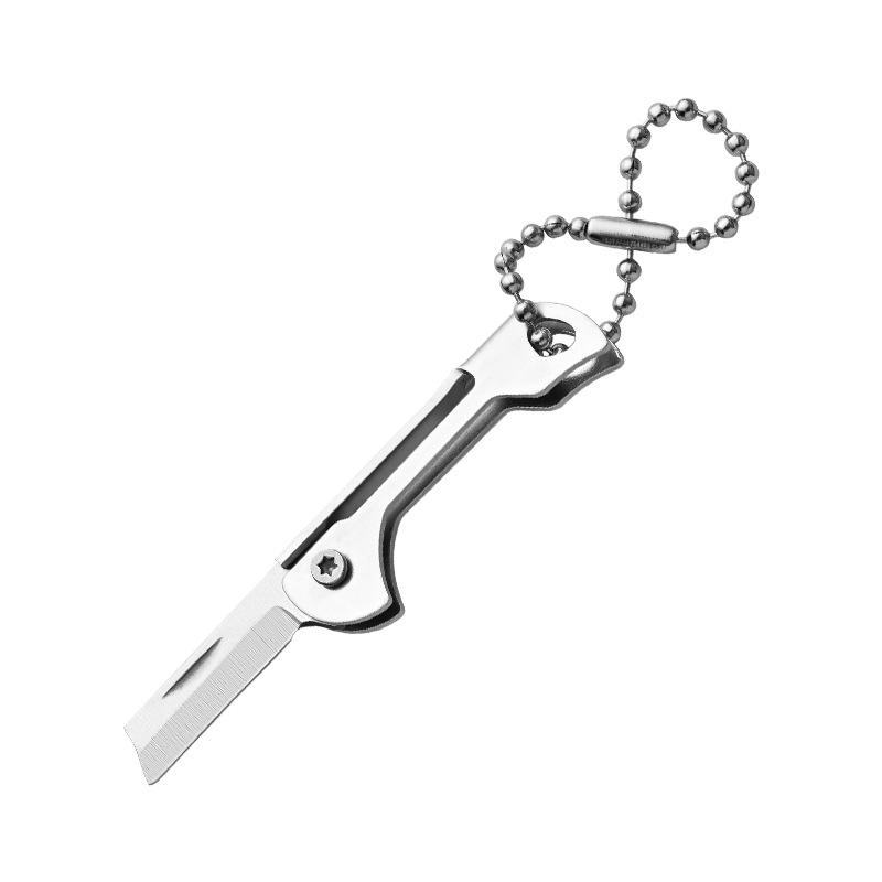 Mini Stainless Steel Square Head Mini Folding Knife Sharp Easy To Carry Express Delivery Unpacking Keychain Portable Knife
