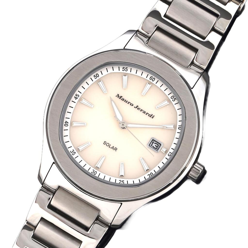 Мужские часы Mauro Geraldi Solar All Stainless 3 ATM Water, Сталь, Водонепроницаемые, MJ053-3