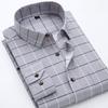 Новая мужская рубашка с длинным рукавом в клетку и цветочным принтом Slim Fit - Корейская повседневная мода