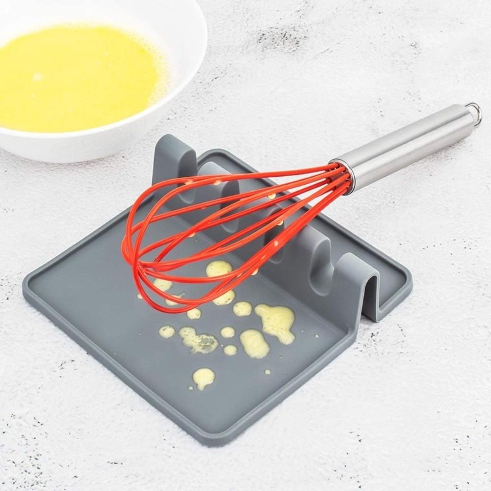 Silicone Kitchen Utensil Rack Non-Slip Spoon Shelf Utensil Holder Pot Lid Rack Cooking Station