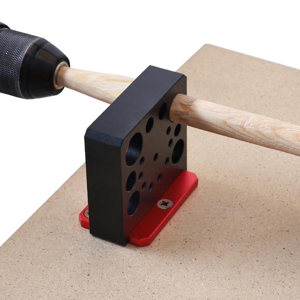 Dowel Maker Jig Kit 5/16-3/4in Adjustable Dowel Maker Cutter 8Holes Aluminum Alloy Dowel Rod Sticks Maker Jig Electric Drill Rod