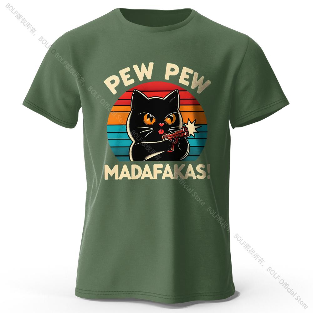 Cute HandDrawn Cat Doodle Print 100 Cotton TShirt Ultra Soft Round Neck Short Sleeve Tee for Unisex Unisex