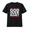 Футболка God Over Money винтажная стираная с принтом модная уличная одежда дизайнерская одежда универсальный унисекс топ для повседневной носки