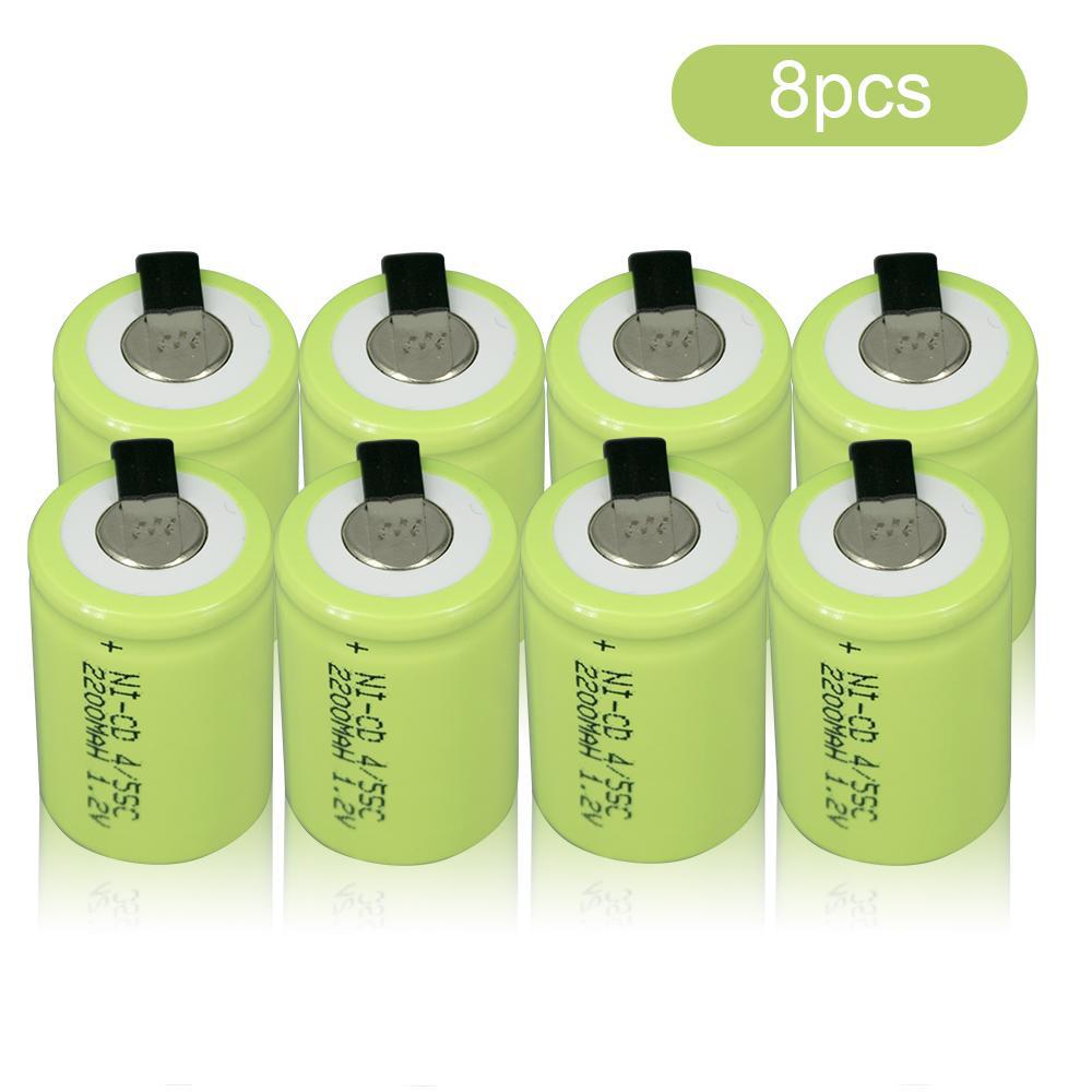 Аккумулятор 1,2 В, 2200 мАч, 4/5SC, ​​4/5 Sub C, NI-CD, со сварочными выступами, аккумуляторная батарея для отвертки, электрическая ручная дрель