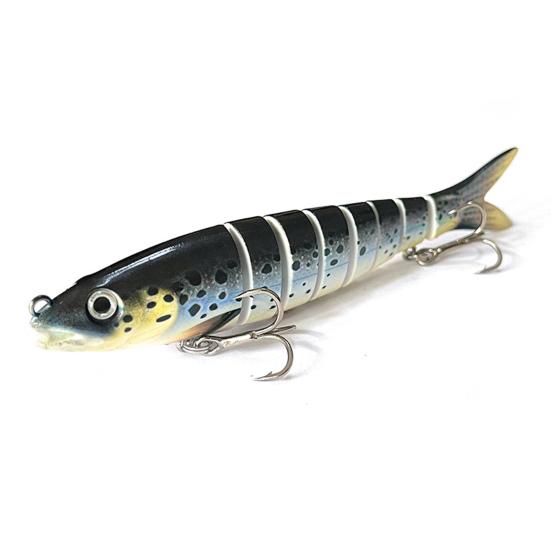 13.5CM/19G Multi-Jointed Fishing Lure with Hooks Slow Sinking 8-Section Swimbait Bionic Hard Artificial Bait Freshwater Saltwater Fishing Accessories