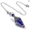 Natural 7 Chakra Healing Crystals Pendulum For Dowsing Divination Quartz Stone Pendulums Antique Reiki Pendant Jewelry