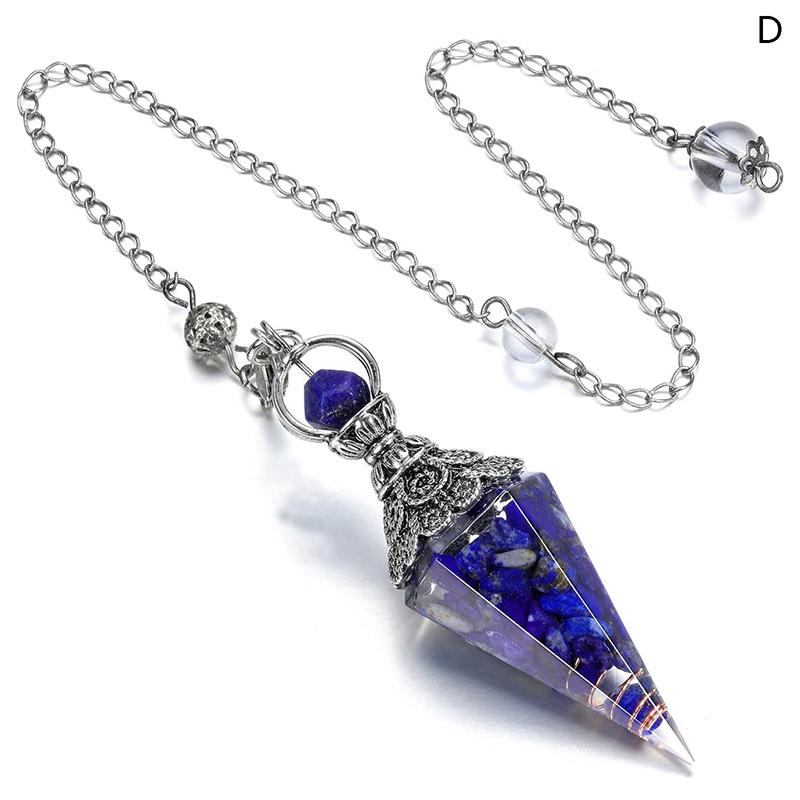 Natural 7 Chakra Healing Crystals Pendulum For Dowsing Divination Quartz Stone Pendulums Antique Reiki Pendant Jewelry