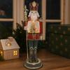 Nutcracker Music Box Christmas Decorations Craft Decorative Statue Unique Easy To Use Creative