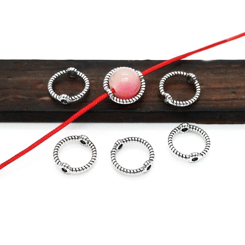 30 шт., кольцо, бусины, подвеска-подвеска, бусины-разделители, соединительная подвеска для изготовления ювелирных изделий, шапки из бисера, поделки своими руками