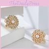 Elegant Pearl And Rhinestone Flower Scarf Ring Chic Alloy Jewelry For Women