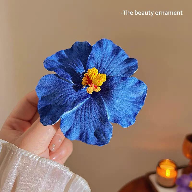 Весенне-летняя цветочная заколка для волос: Дизайн «Лилия, Роза и Гибискус»