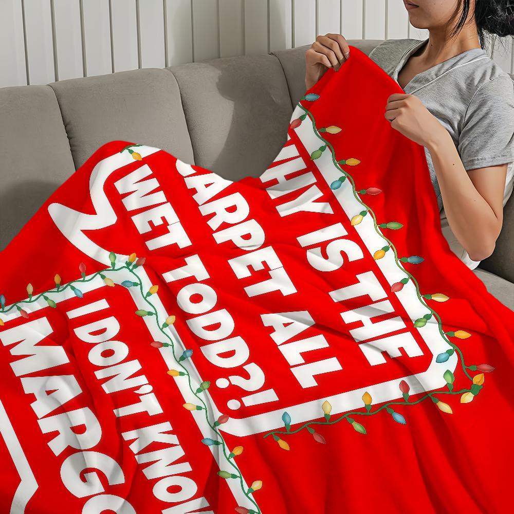 I Don't Know Margo! Christmas Vacation Quote soft warm plush blanket dorm sofa living room pet hogar bedroom gift home Flannel