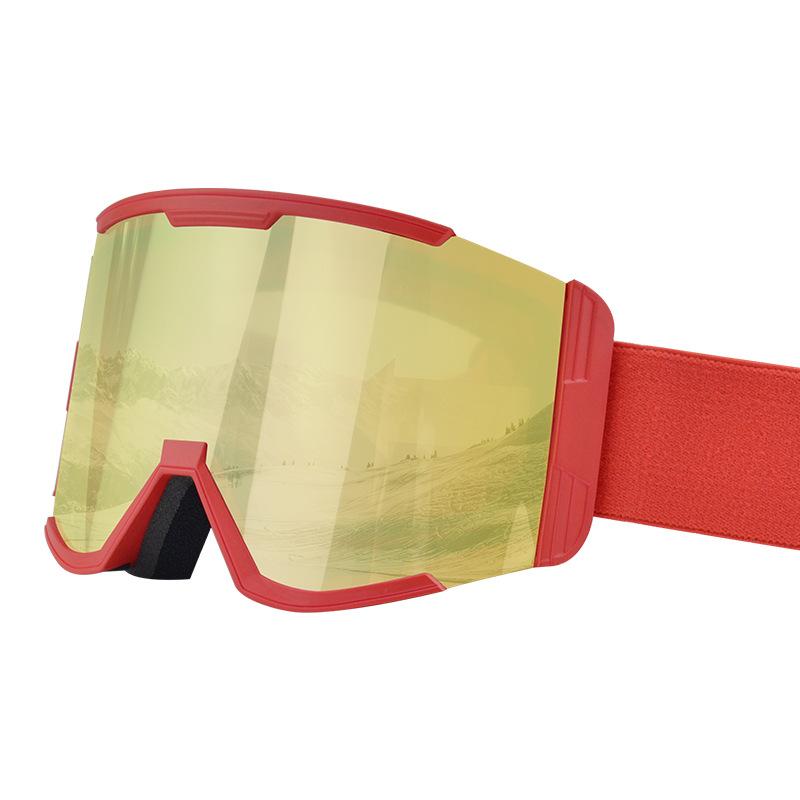 New ski goggles with double-layer anti-fog lenses, large field of view, suitable for mountaineering, windproof, snow-proof, and anti-blindness ski