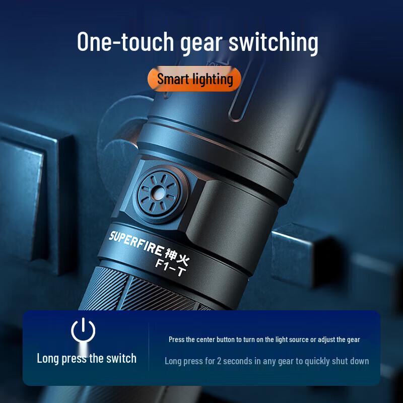 SupFire F1-T Mini Zoom Rechargeable Flashlight