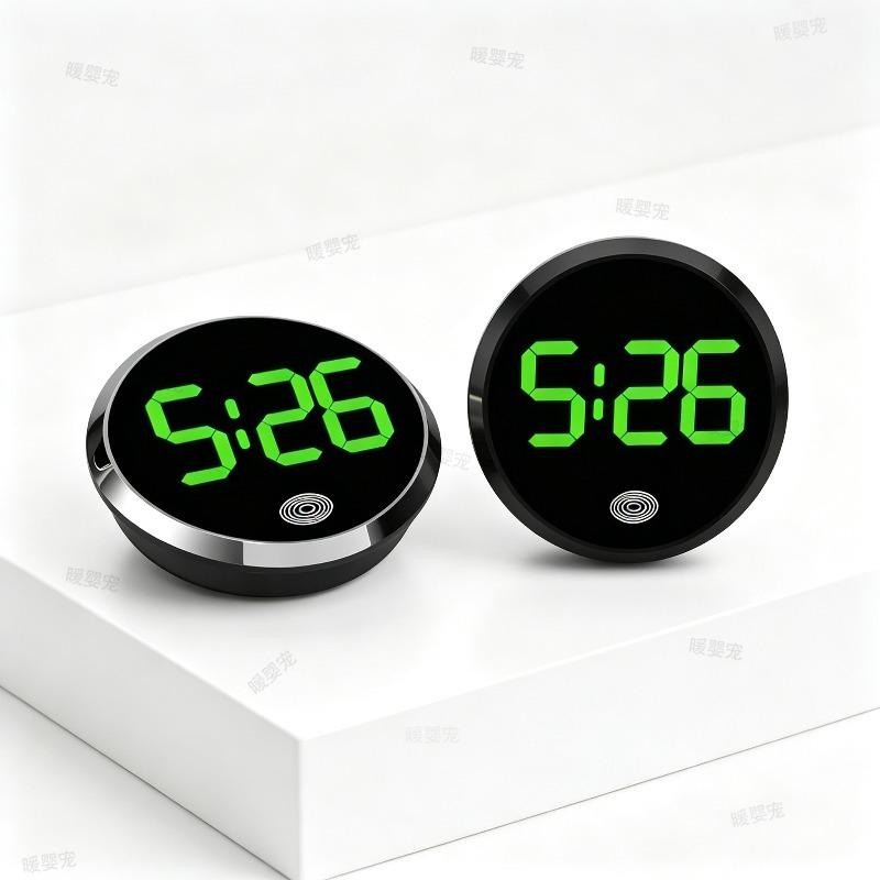Touch-Control Dashboard Watch Car LED Clock Car Electronic Clocks with LED Display Light for Fridge RV Classroom Travel Vehicle