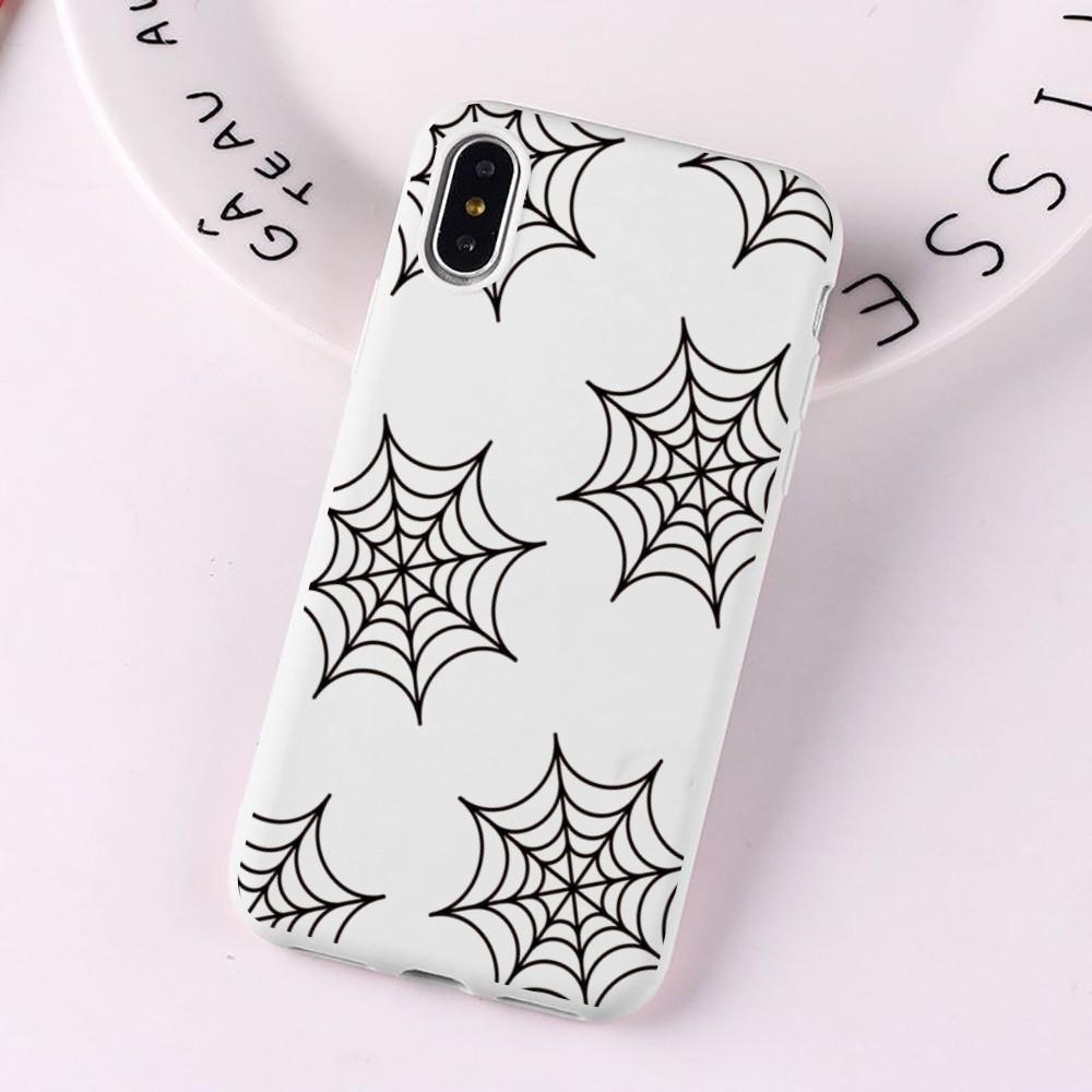 Хэллоуинская подставка для мыши для iPhone 14 11 12 13 Mini Pro Xs Max 8 7 6 6S Plus X XR Сплошной чехол конфетного цвета
