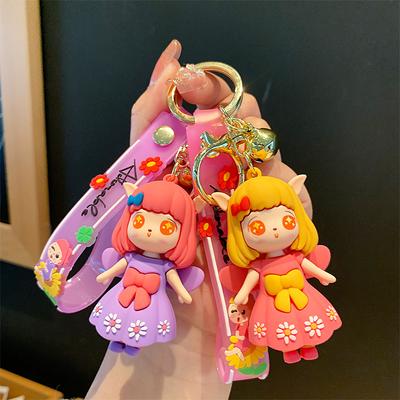Милый мультяшный Цветочный Эльф Девушка Брелок Креативный Брелок для Ключей Автомобиля Женский Изящный Подвеска для Сумки Подарок