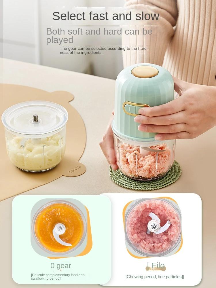 Портативный кухонный комбайн 220 В 300 мл с множеством функций - идеально подходит для приготовления детского питания и измельчения продуктов, блендер, мясорубка