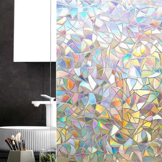 1 рулон, наклейка на окно «Ловец Солнца», ПВХ, защита конфиденциальности, Радуга, Полумесяц, Луна, стеклянное покрытие, статическое украшение для окна, пленка, наклейка