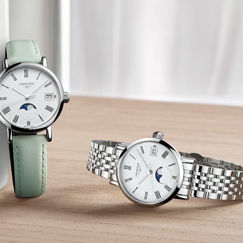 Longines Серия 'Наследие часового искусства' Кварцевый механизм Водонепроницаемость 30 м Женские часы Швейцарские часы 30 мм Белый циферблат Корпус из нержавеющей стали L4.330.4.11.6