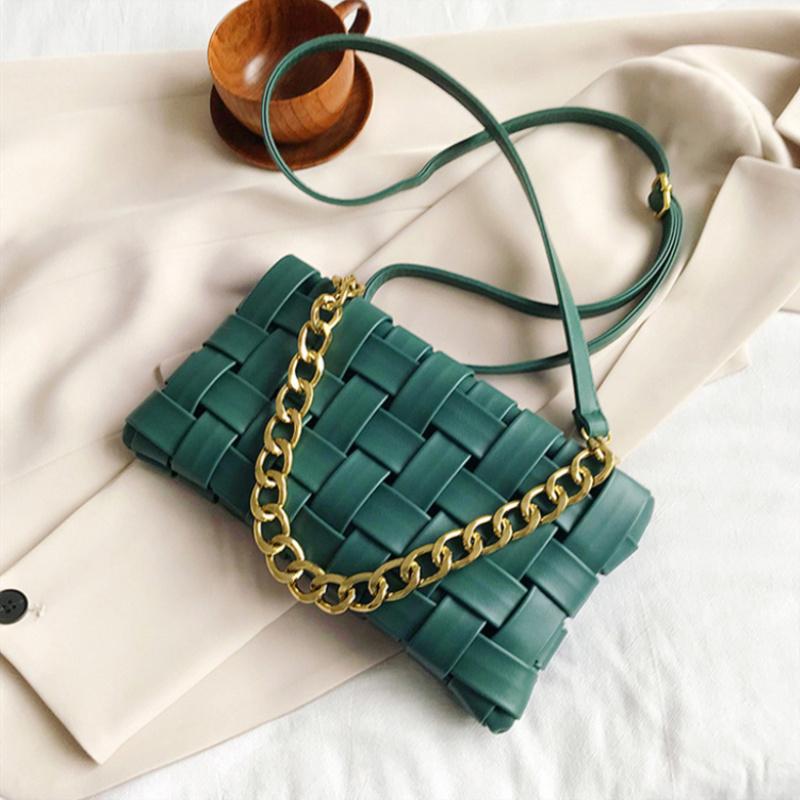 Fashion Braided Shoulder Bag New Western Style PU Leather Wild Woven Underarm Package Texture Designer Womens Shoulder Bag ARI