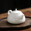White Porcelain Tea Pot Yulan Gongfu Tea Set Think Tank Office Use Large Size Tea Kettle for Busin And Home Use