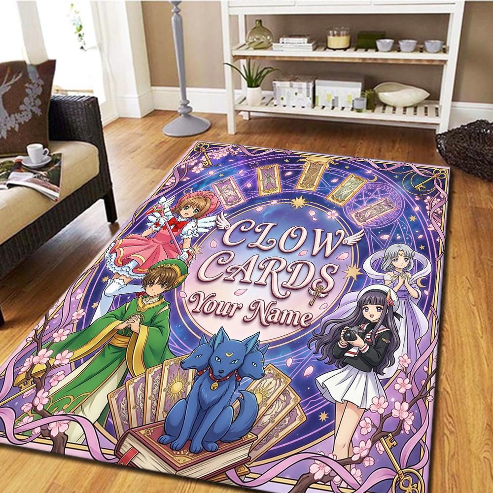 Name Custom Cardcaptor Sakura Carpet for Living Room Bedroom Home Decor Movie Style Play Floor Mat -HE7