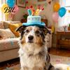Comfortable Pet Hat Birthday Cute Cake Dog Plush Adjustable Medium Party for Small Dogs Cats Accessory