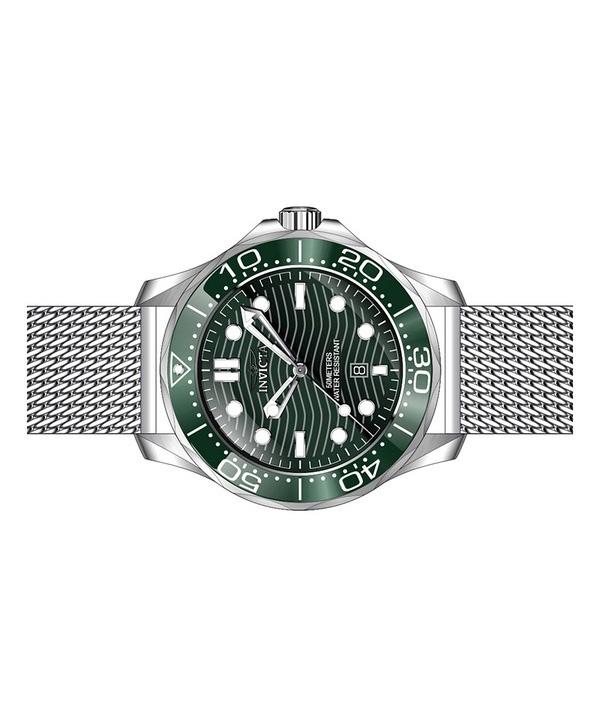 INVICTA Мужские часы Pro Diver из нержавеющей стали с зеленым циферблатом и кварцевым механизмом 45980