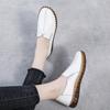 Fashion Soft Bottom Mother's Loafers 2024 Spring/Autumn Flat Casual Shoes Non Slip Women's White Flats  Moccasins Geunine Leather