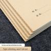 B5 Cowhide Stitch-Bound Notebook - Retro Simple Design, 16k Composition with 300 Squares, Thickened for Students