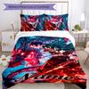 3pcs Custom Name Demon Slayer Tanjiro Bedding Set Duvet Cover Closure Includes 1 Duvet Cover & 2 Pillowcases for All Seasons Bedroom Decor