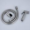 BAOKEMO Bathroom Toilet Bidet Sprayer Set 304 Stainless Steel Two Way Faucet With 1.5M Flexible Hose Bathroom Shower Head Set