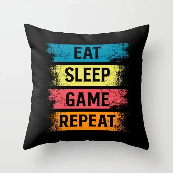 Home Decor Cushion Covers Video Game Vintage Pillow Sofa Bed Seat Gaming Fan Cushions