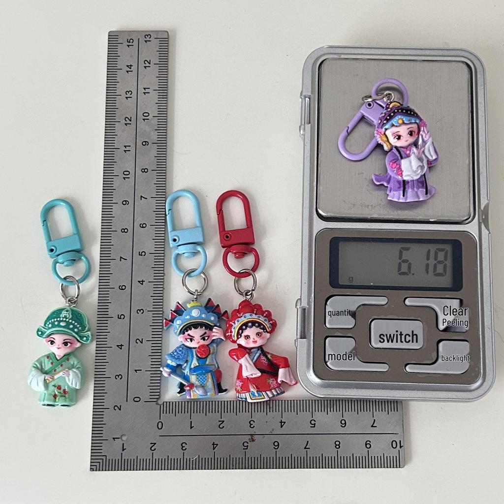 Брелок с персонажем китайской оперы Гочао: Трендовый мультяшный кулон-аксессуар для пар и лучших друзей