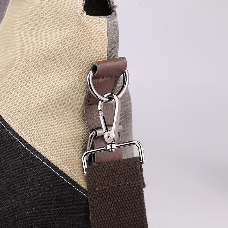 Женская контрастная холщовая сумка-тоут, женская большая вместительная сумка с контрастной строчкой, сумка на плечо