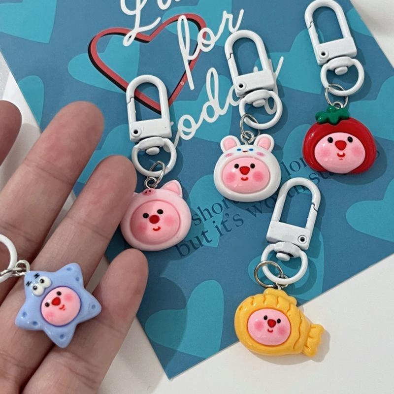 Милый брелок из смолы Брелок Loopy Смоляная мультяшная кукла Подвеска Милые аксессуары Идеальный подарок для женщины, девочек, детей