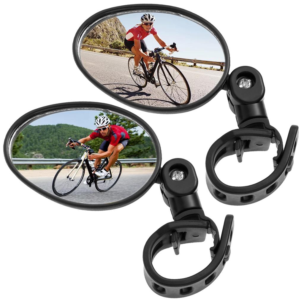 2/4Pcs Bicycle Rearview Mirror 360° Rotation Auxiliary Convex Mirror Handlebar Rearview Mount Cycling Bike Rear View Mirrors