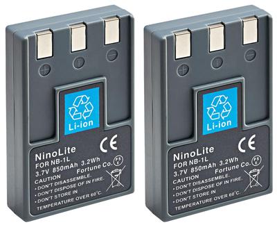 Совместимые камеры NinoLite для Canon IXY NB-1L/NB-1LH (Набор 2) (nb1lhx2_t.k.gai)