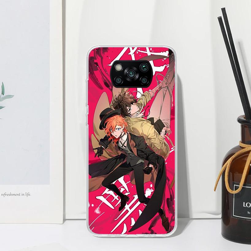 Bungo Stray Dogs Double Black Phone Case For Xiaomi Poco X7 X6 X5 M7 M8 Pro F7 Ultra Redmi 15C 15 13C 13 12C 12 10 10C 10A Art F