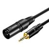 Microphone Cable, XLR Cable, 3.5mm Stereo (Male) To XLR (Male) Canon Conversion Cable, Headphone Audio Cable, XLR Connector 3-Pin Extension Cable (3m)
