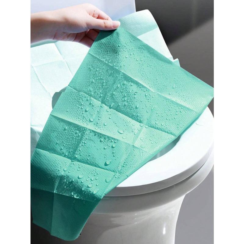 10 шт. Одноразовые накладки на сиденье унитаза, Водонепроницаемые и портативные, Бумажный коврик для унитаза удлиненной длины для отеля, общественных мест, путешествий, клуба отдыха