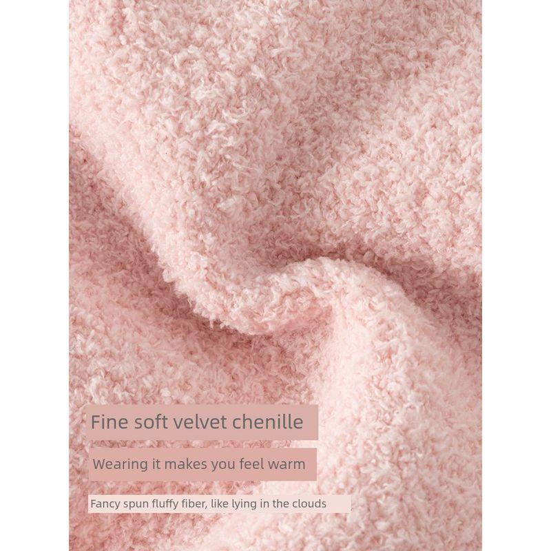 David Bella Kidsren's Home Clothes Winter Girls' Half-Velvet Baby Chenille Suit Warm Clothes Pajamas